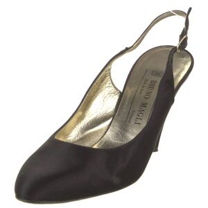 Bruno Magli Black Satin Slingback Pump